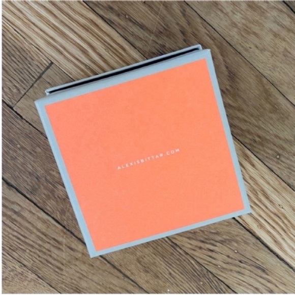 Alexis Bittar Gold Lucite Dangle Earrings with box and travel pouch - Picture 7 of 8